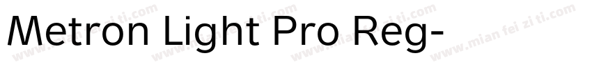 Metron Light Pro Reg字体转换